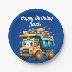 Jungs Personalisierter Name Happy Birthday Pappteller