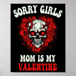 Jungs roter Geist Totenkopf Herz Tut mir leid Mädc Poster