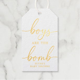 Jungs sind die Bomb Gold Foil Gefälligkeitstafel Geschenkanhänger