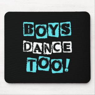 Jungs tanzen zu trendy Block Schriftart Stach Ball Mousepad