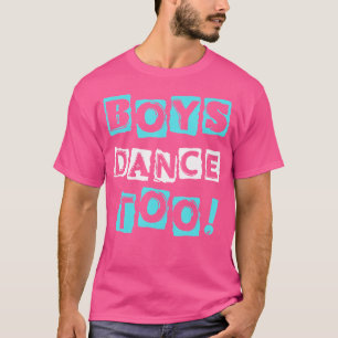 Jungs tanzen zu trendy Block Schriftart Stach Ball T-Shirt