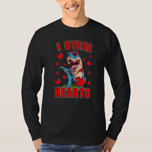 Jungs und Männer lustig ich stehle Herz Dinosaur T T-Shirt (Vorderseite)