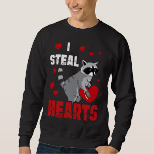 Jungs Valentinstag Kinder Raccoon Lover I Steal He Sweatshirt