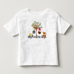Jungs werden Jungs sein! Kleinkind Feines Jersey T T-shirt