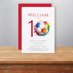Jungs zum Fußball-Geburtstag Einladung