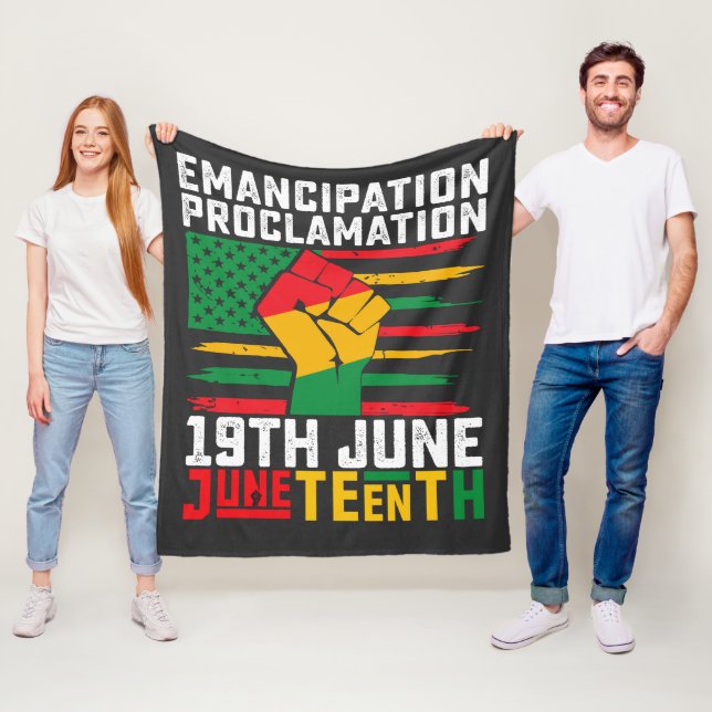 Jüngste Emanzipation Proklamation Schwarze Freihei Fleecedecke (Beispiel)