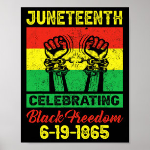 Jüngste Feier der Schwarzen Freiheit 1865 Flag Poster