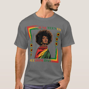 Jüngste Frau, die in der Fahne der Freiheit hinein T-Shirt