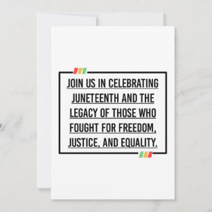 Jüngste Zitate, Freiheit der afroamerikanischen. Einladung