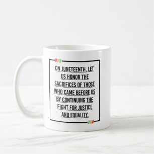 Jüngste Zitate, Freiheit der afroamerikanischen. Kaffeetasse