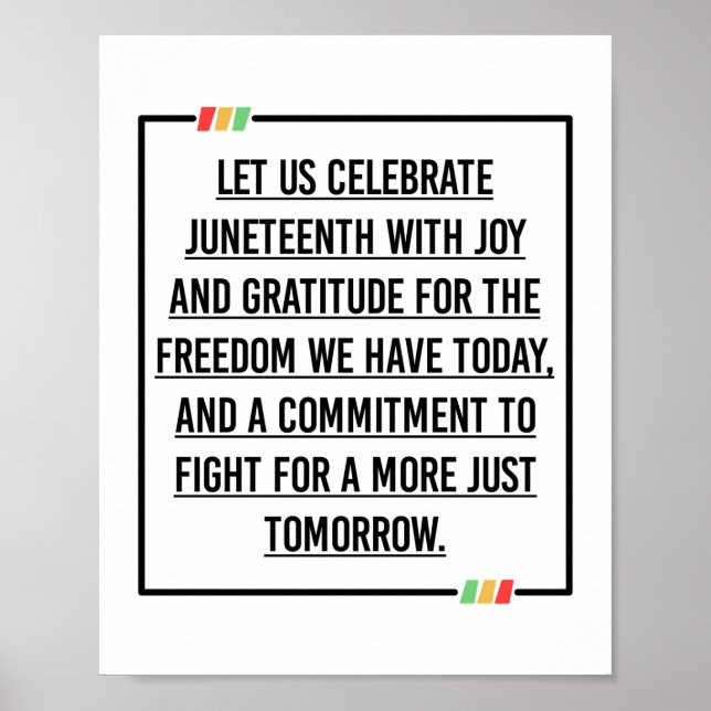 Jüngste Zitate, Freiheit der afroamerikanischen. Poster (Vorne)