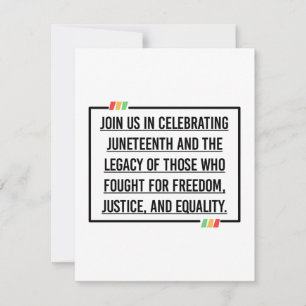 Jüngste Zitate, Freiheit der afroamerikanischen. Save The Date