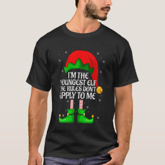 Jüngster Elf Weihnachten passendes Familien-Elf-Sq T-Shirt