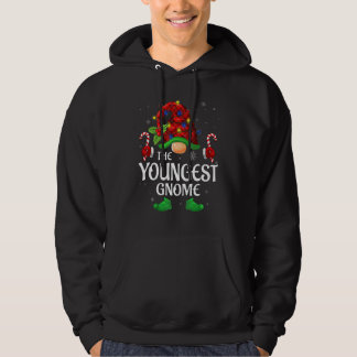 Jüngster Gnom Büffel Rot Kariert Passende Familie Hoodie