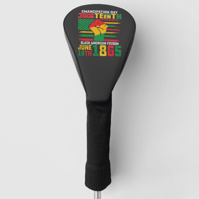 Jüngster Tag der Emanzipation Schwarze Amerikanisc Golf Headcover (Vorderseite)