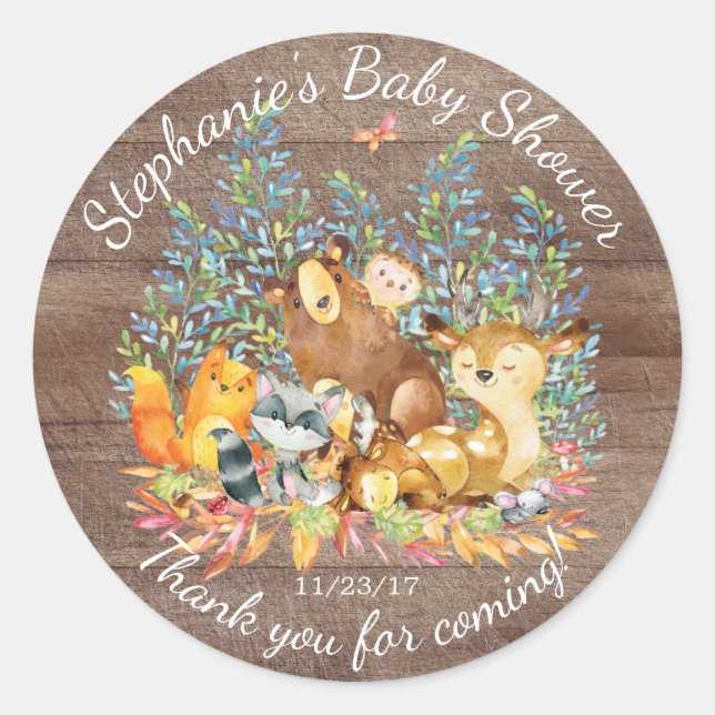 Jungtiere neutrale Babydusche Sticker (Vorderseite)