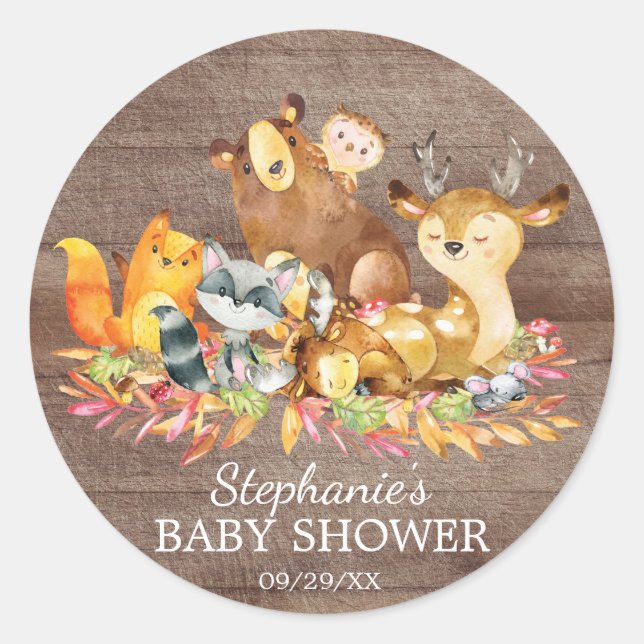 Jungtiere neutrale Babydusche Sticker (Vorderseite)