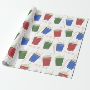 Jungtiere von Ramen Noodles Chopsticks Gemustert Geschenkpapier
