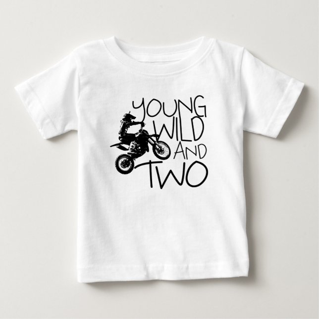 Jungwild und zwei Motocross Baby T-shirt (Vorderseite)