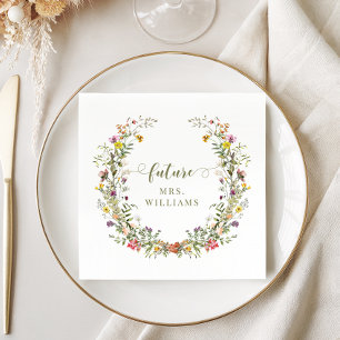 Jungwildblumen-Zukunft-Frau-Brunch Serviette