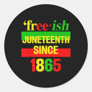 Juni 1865 Black History African American Freedom Runder Aufkleber