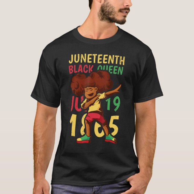 Juni 1865 Black Queen Melanin Girl Magic Africa T-Shirt (Vorderseite)