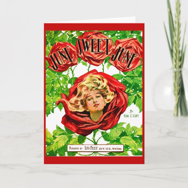 Juni 1908 Juni Notenpresse Karte (Vorderseite)