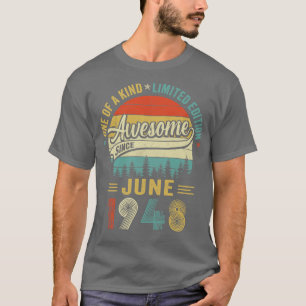 Juni 1948 Vintag 75 Jahre alter Retro 75. Geburtst T-Shirt