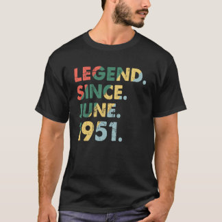 Juni 1951 Legendäre Jahr 1951 Retro Legend seit 1 T-Shirt