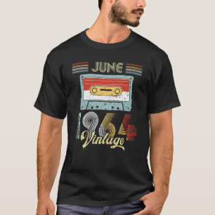 Juni 1964 Vintages Geburtstags-Kassetten-Band T-Shirt