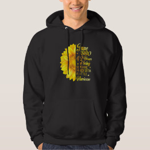 Juni 1980 Sonnenblume 42 Jahre Sonnenschein gemisc Hoodie