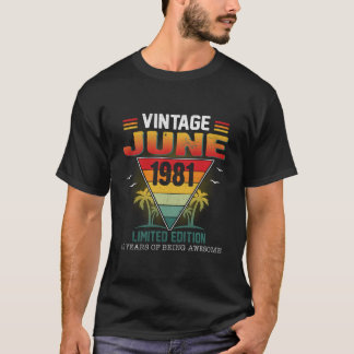 Juni 1981 42. 42 Jahre großartig sein T-Shirt