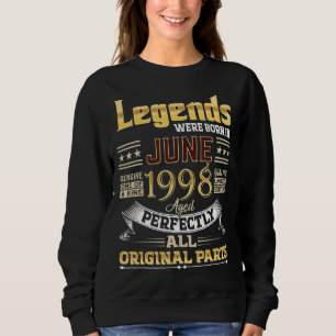 Juni 1998 24 Jahre alt 24 Geburtstage Legenden war Sweatshirt