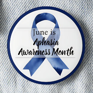 Juni Aphasie-Bewusstseinsmonat Button