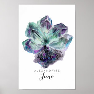 Juni Birthstone - Plakat des