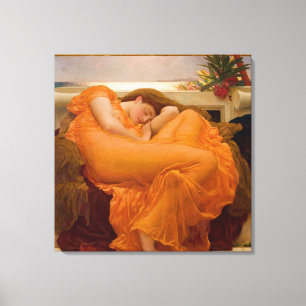 Juni - Frederic-Lord Leighton flammen Leinwanddruck