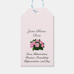 Juni Geburtsmonat Blume Rose Zeitlose Bläschen Geschenkanhänger