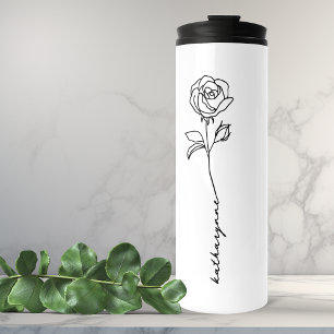 Juni-Geburtsmonatsblume Rose Geburtsmonat Thermosbecher