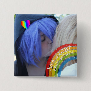Juni ist das LGBT Pride Monat Foto Button