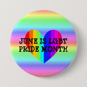 Juni ist LGBT Stolz-Monats-Knopf Button