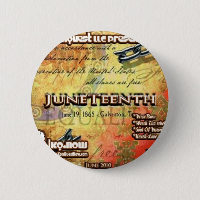 Juni - JuneTeenth Button (Vorderseite)