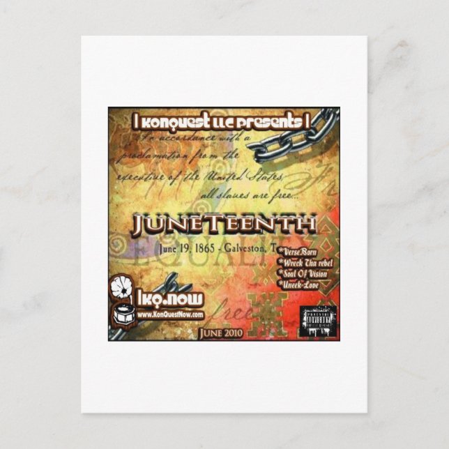 Juni - JuniTeenth Postkarte (Vorderseite)