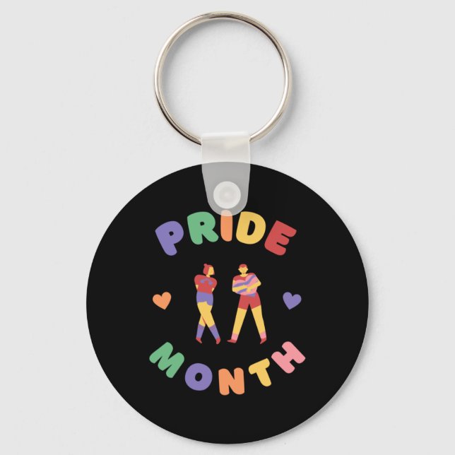 Juni Pride Monat Schlüsselanhänger (Vorderseite)