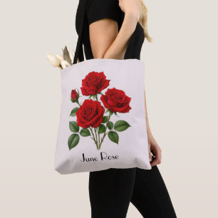 Juni-Rosen-Blumen Tasche