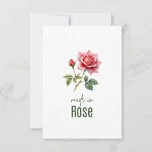 Juni-Rosen-Geburtsblumen-Flach-Dankeskarten Dankeskarte