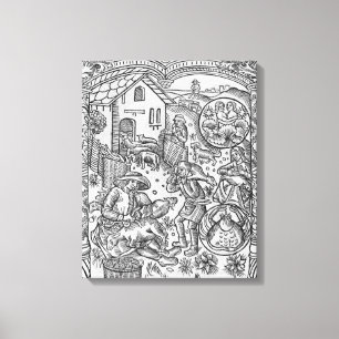 Juni, Schafscheren, Zwillinge Leinwanddruck