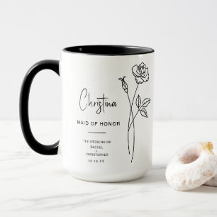 Juni-Trauzeugin Rose Birth Blume Tasse