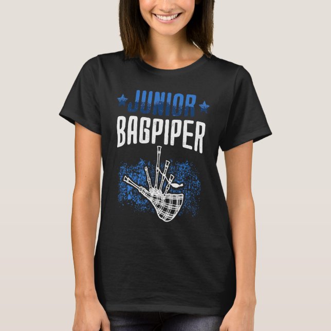 Junior Bagpiper Bagpipes Scottish Bagpipe  1 T-Shirt (Vorderseite)