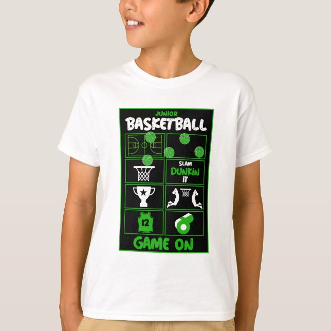 Junior Basketball Spieler T-Shirt (Vorderseite)