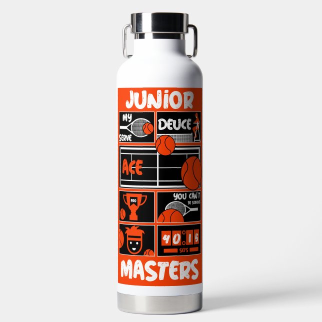 Junior Boys Tennis Player Trinkflasche (Vorderseite)
